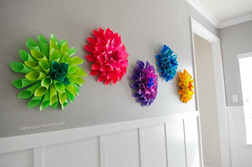 3D Paper Cone Flowers Craft For Kids