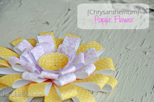 3D Paper Flower Chrysanthemum Craft For Kids