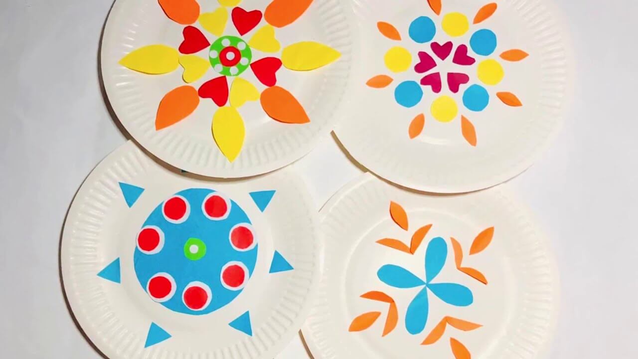 Paper Plate Design Of Rangoli Craft For Diwali