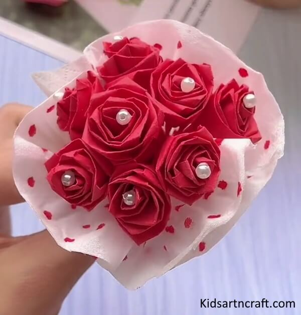 Paper Rose Bouquet to Make Someone Happy Children's Fun Paper Craft Activities