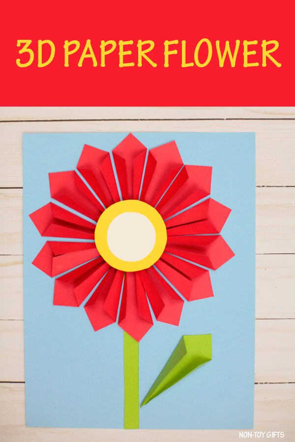 3D Paper Sunflower Craft Ideas For Kids