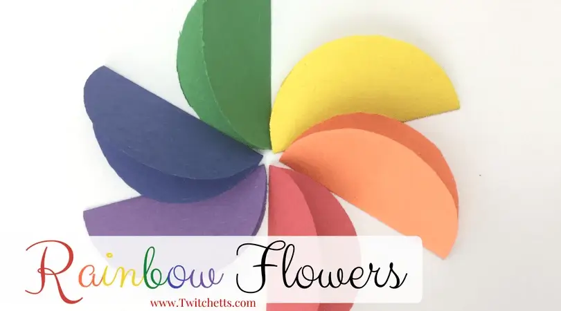 Rain Bow Paper Flower Craft