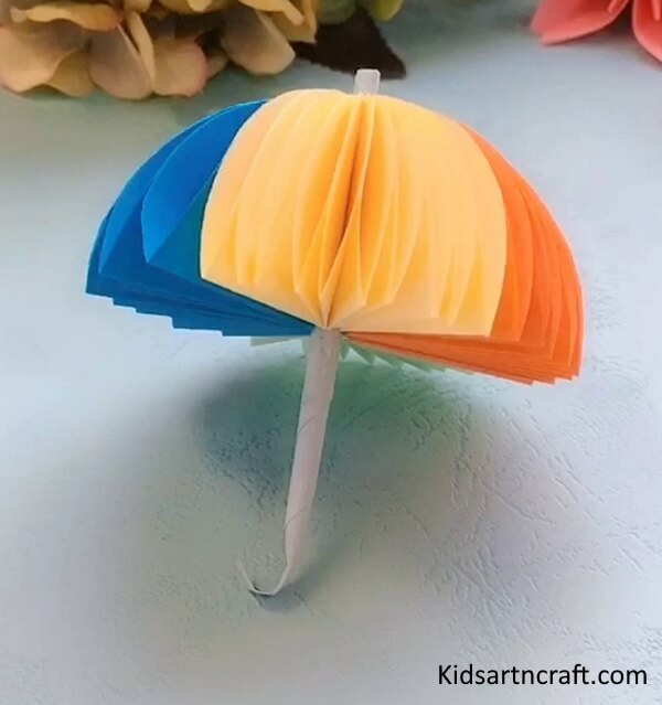 Rainbow Paper Umbrella Idea Simple And Fun Paper Crafts For Kid's School Project