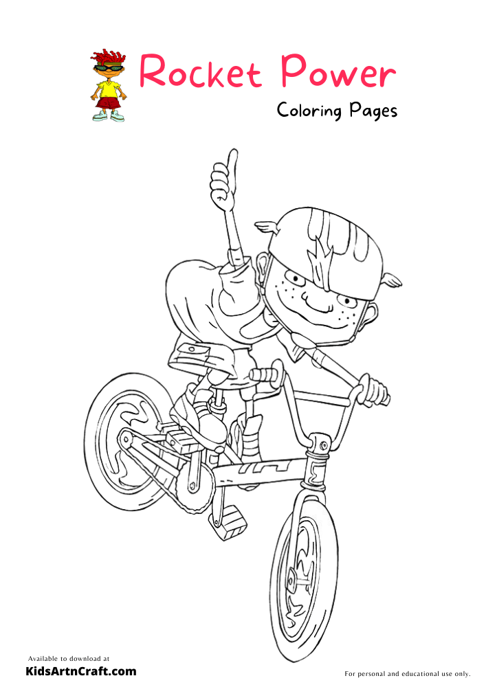 Rocket power Coloring Pages For Kids – Free Printables