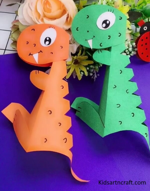 Simple & Realistic Paper Dinosaur Idea Fantastic Paper Crafts Ideas For Kids