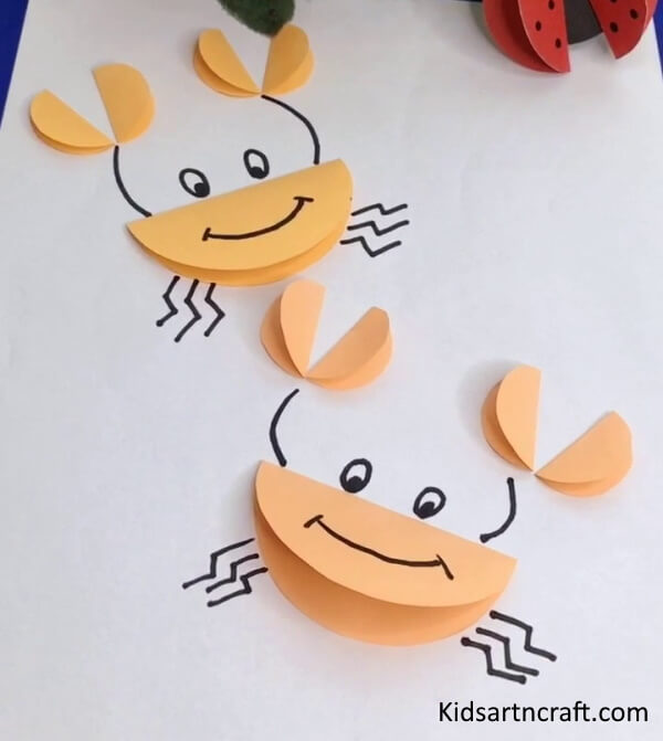 Simple Paper Crab Craft For Kids