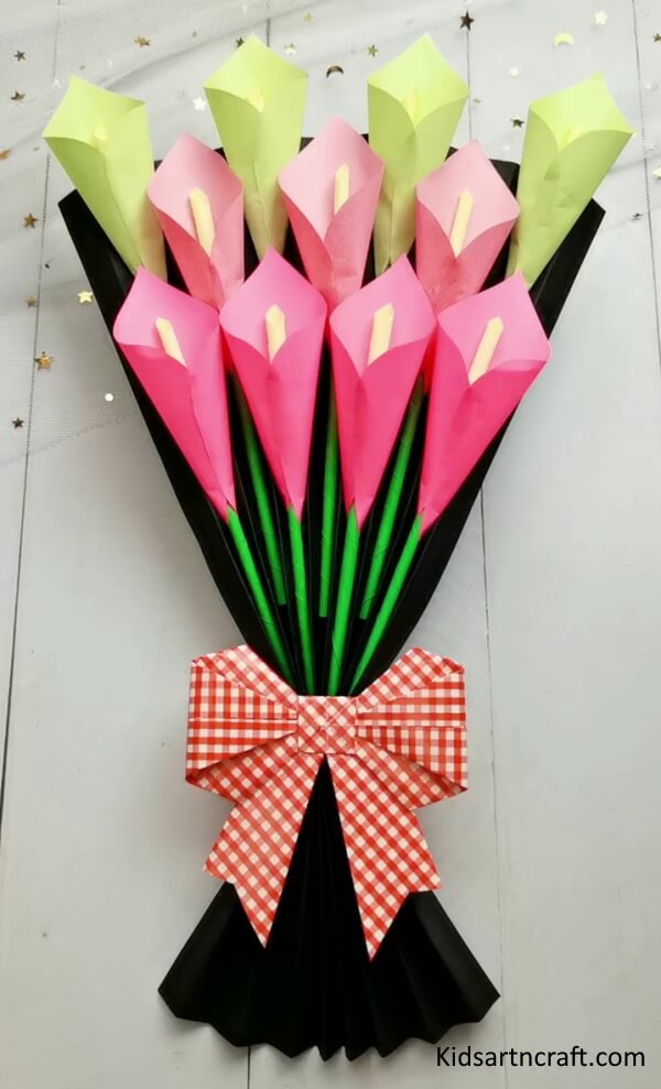 Simple Paper Lily Flower Bouquet