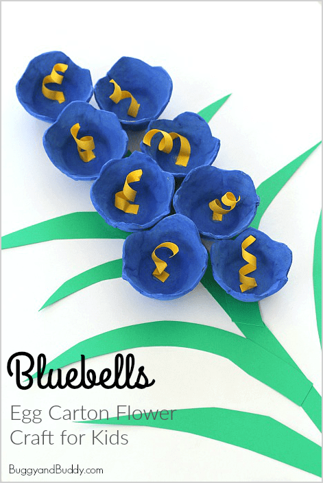 Very Beautiful Carton Flowers Beautiful Bluebells Floral Egg Carton Kids Craft For Easter