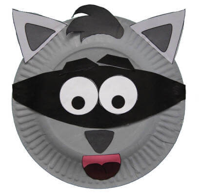 Adorable Paper Plate Raccoon Craft For Kids