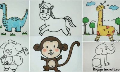 Easy to Draw Animals Archives - Kids Art & Craft