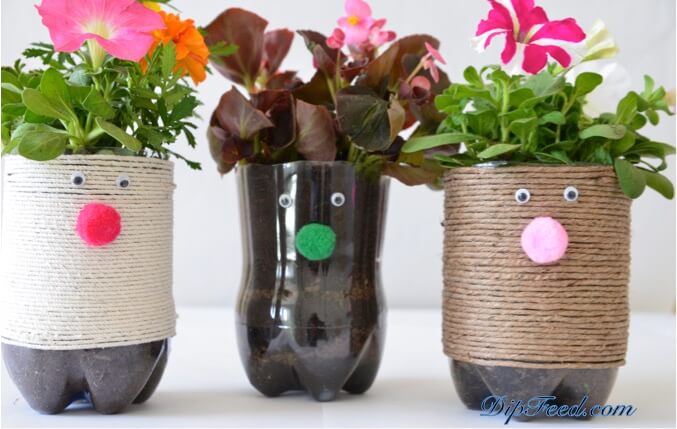 Beautiful Flower Hair Planters Craft Project For Kids