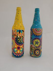 Bottle Painting Ideas For Kids Beautiful Glass Painting Design In Wine Bottle