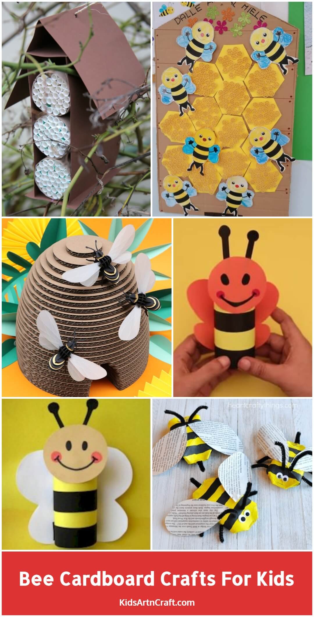 Bee Cardboard Crafts For Kids