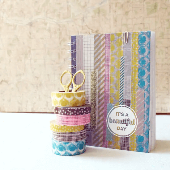 Boring Notebook Decorate With Washi Tape