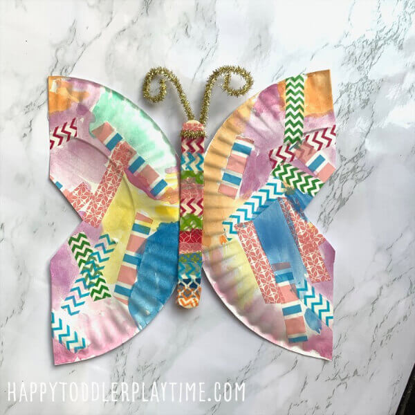 Butterfly Craft Using Washi Tape & Watercolor