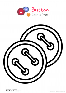 Button Coloring Pages For Kids-Free Printable - Kids Art & Craft