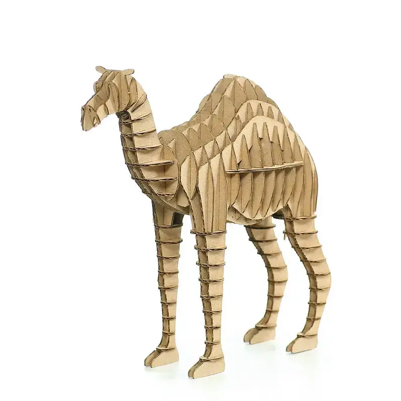 Camel Cardboard Crafts for Kids Camel 3D Puzzle Craft Using Cardboard Box
