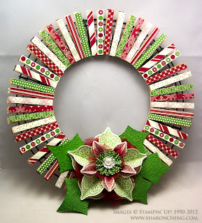 Washi Paper Tape Clothespin Wreath Decoration Craft For Christmas
