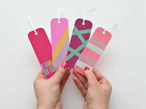 Colorful Bookmarks Washi Paper Tape Craft For Preschoolers