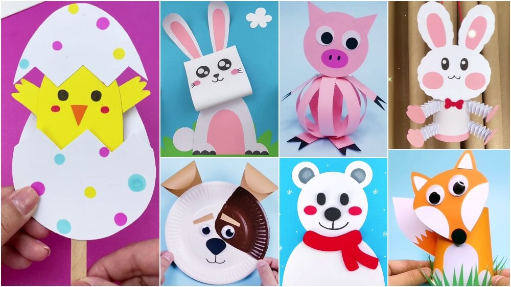 Creative & Easy Paper Animal Crafts For Kids Featured Image