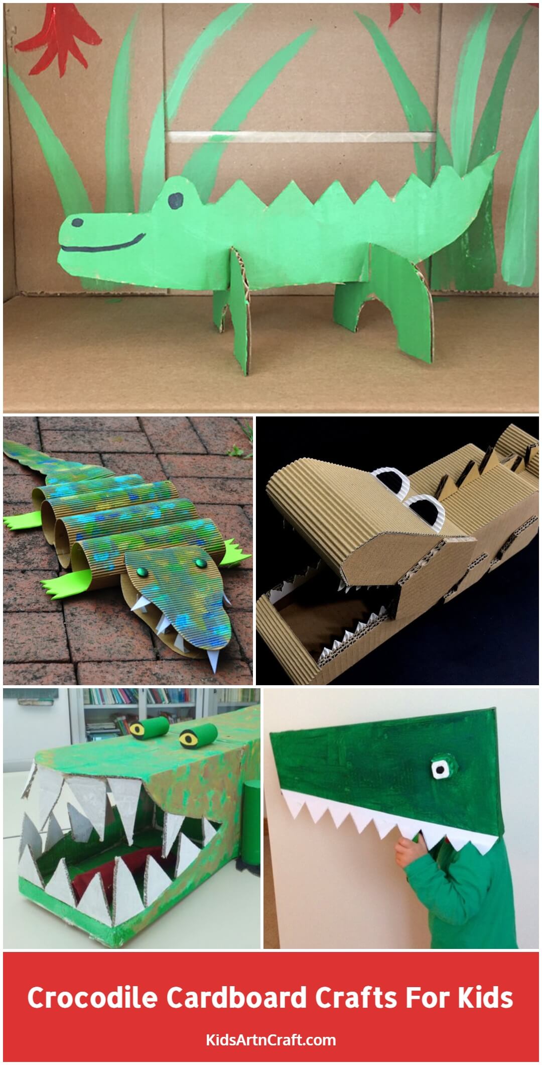 Crocodile Cardboard Crafts For Kids