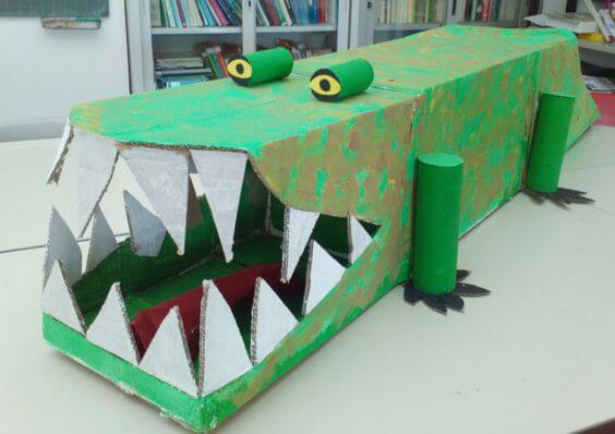 Crocodile Cardboard Craft Project For School