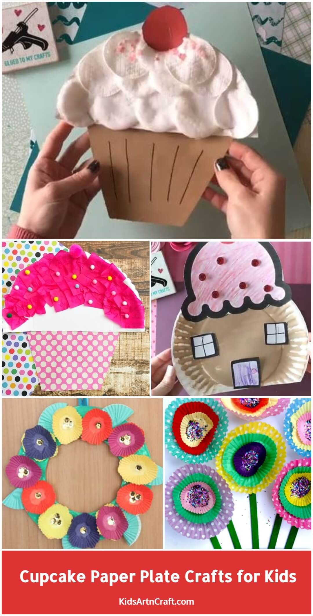 Cupcake Paper Plate Crafts for Kids