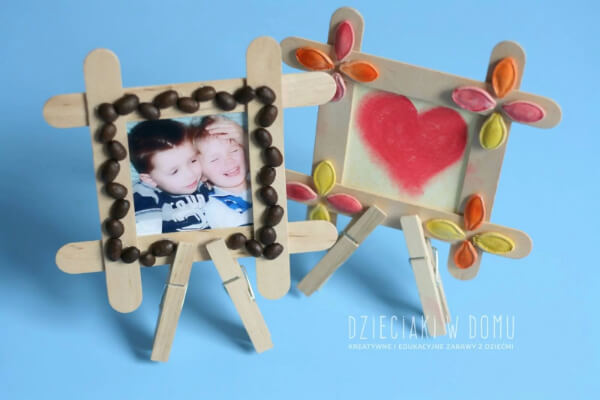Cute Little Photo Frames With Popsicle Sticks