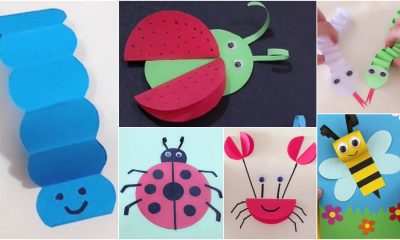 Cute Paper Insect Crafts For Kids Featured Image