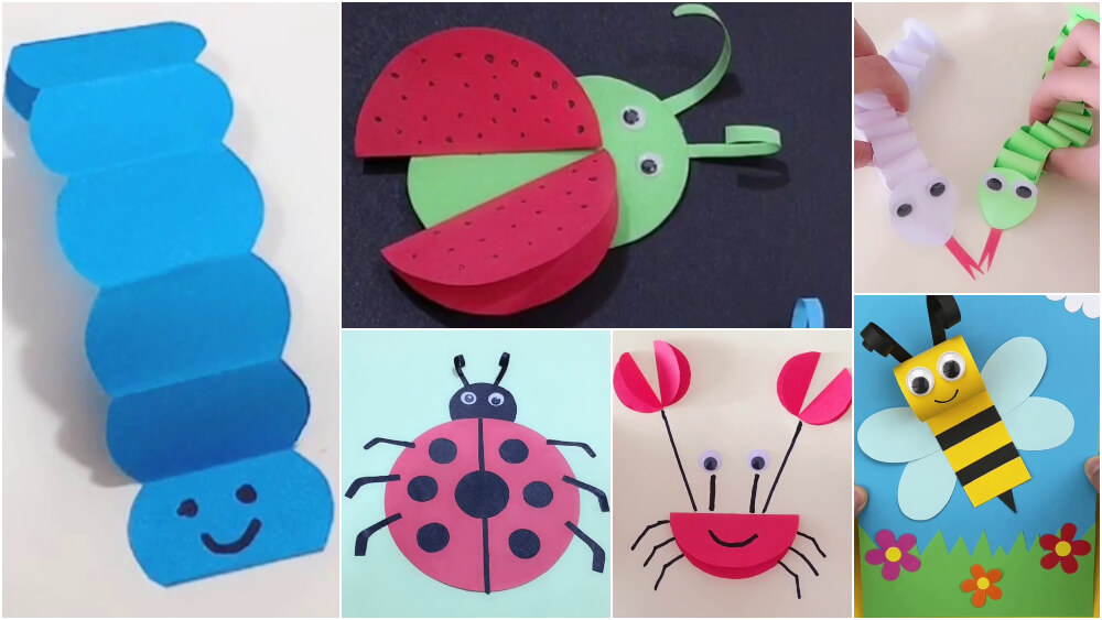 Cute Paper Insect Crafts For Kids Featured Image