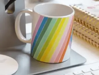 Decorated Mug Using Washi Tape