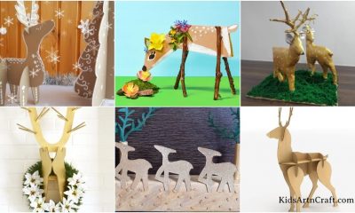 Deer Cardboard Crafts For Kids