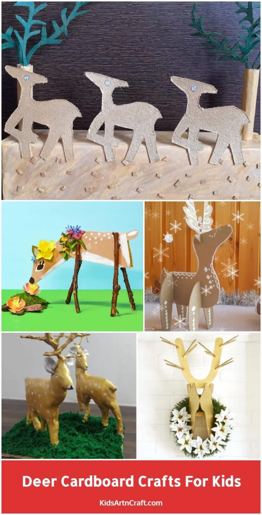 Deer Cardboard Crafts for Kids - Kids Art & Craft