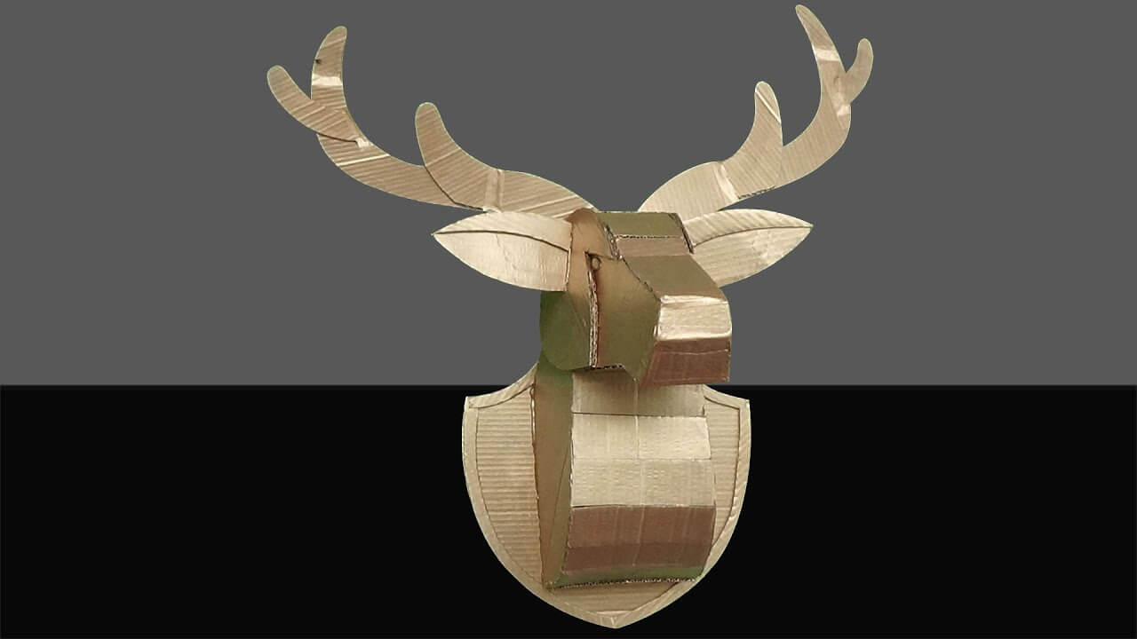 Deer Wall Hanging Craft With Cardboard