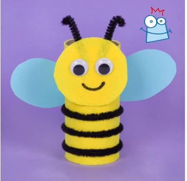 DIY Bumble Bee Craft Using Cardboard Box