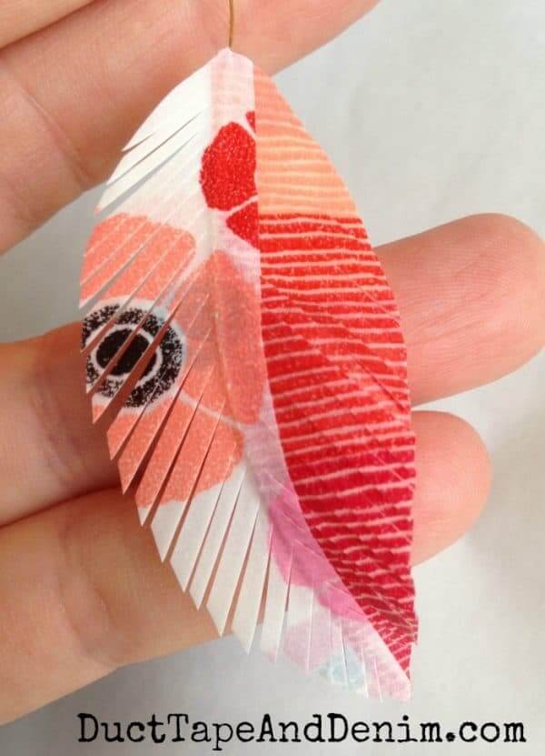 DIY Feather Earring Craft Using Washi Tape
