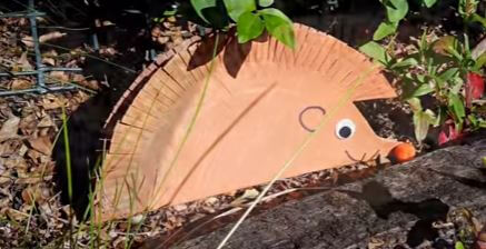 DIY Paper Plate Hedgehog Craft Idea