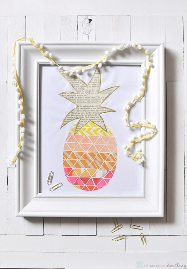 DIY Pineapple Print Wall Hanging Decoration For Home