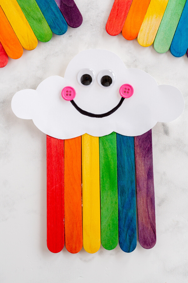 DIY Rainbow Craft With Popsicle Stick