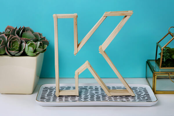 Do It Yourself Letters Popsicle Stick Craft Ideas From Coffee Stirrers For Home
