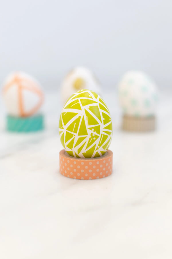Easter Eggs Decorate With Washi Tape