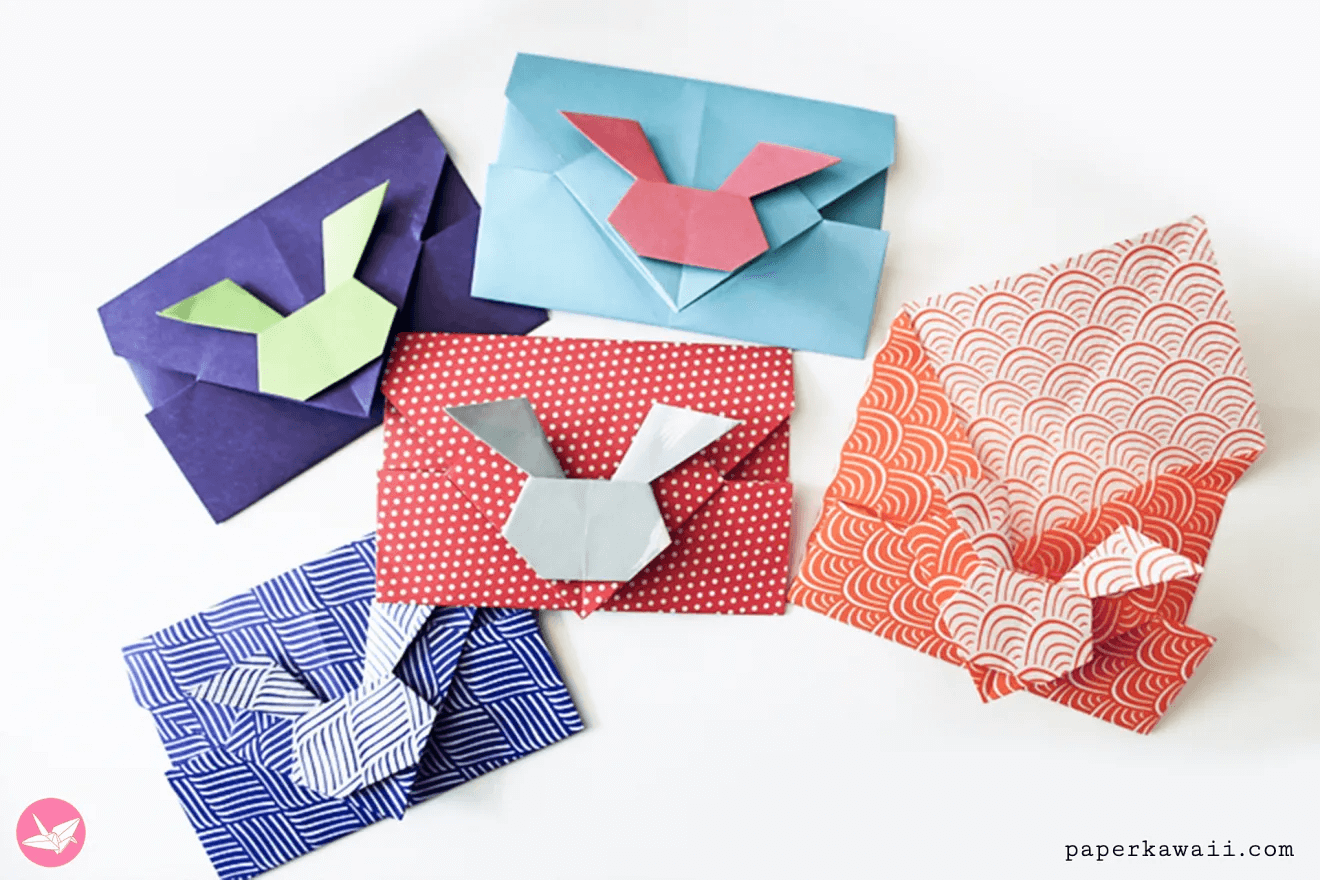 Easter Origami Bunny Rabbit Envelopes