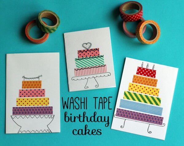 Easy Birthday Cake Cards Idea For Kids