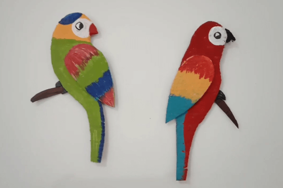 Easy Cardboard Parrot Craft