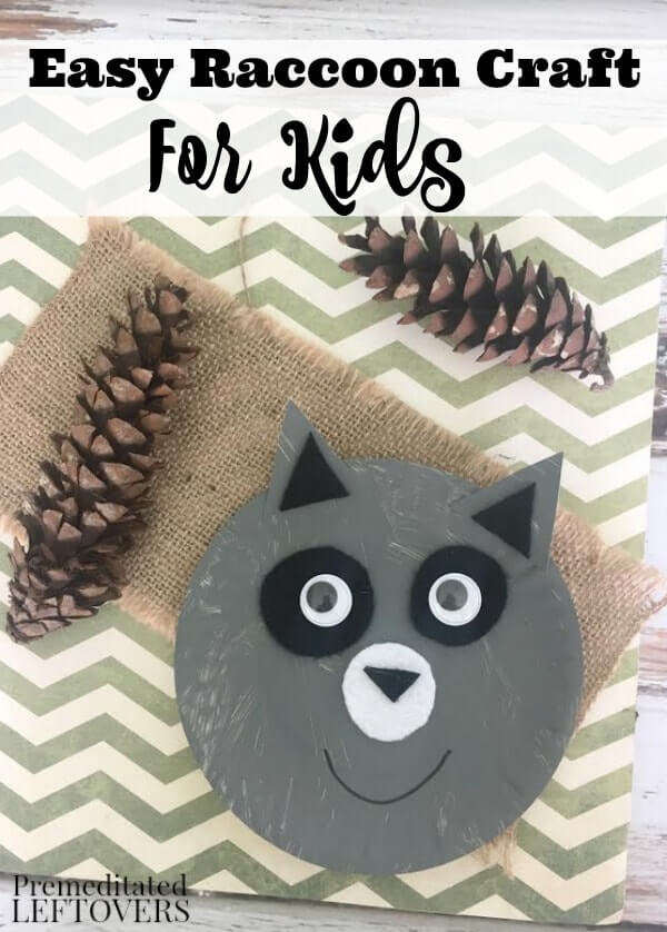 Easy Raccoon Animal Paper Plate Craft Idea
