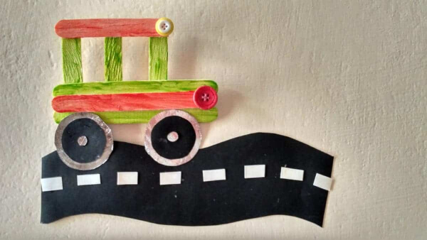 Easy To Make Popsicle Sticks Bus Craft For Kids