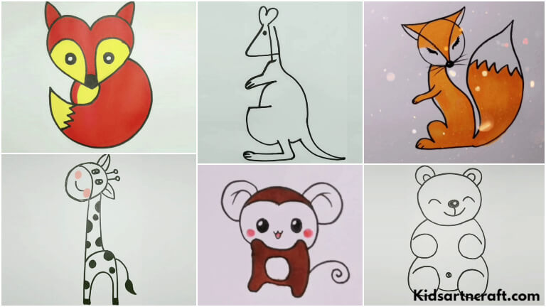 Forest Animal Drawing Ideas for Kids - Kids Art & Craft