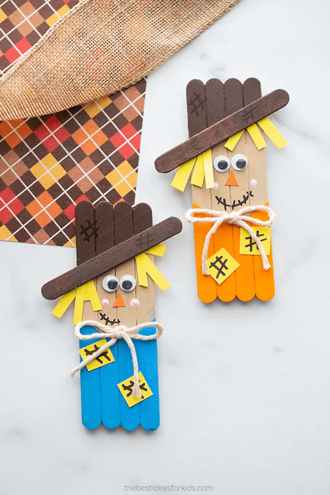 Fun Popsicle Sticks Scarecrow Craft Ideas For Kindergartners
