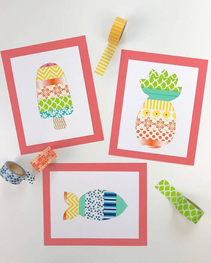 Fun Washi Paper Tape Crafts For Summer