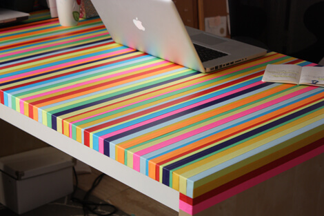 Fun Work Table Washi Tape Craft Project For Kids